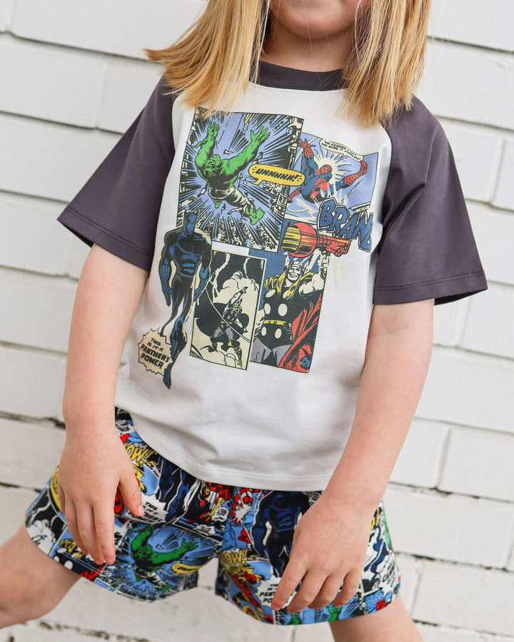 MARVEL RAGLAN SLEEP SET IN GREY
