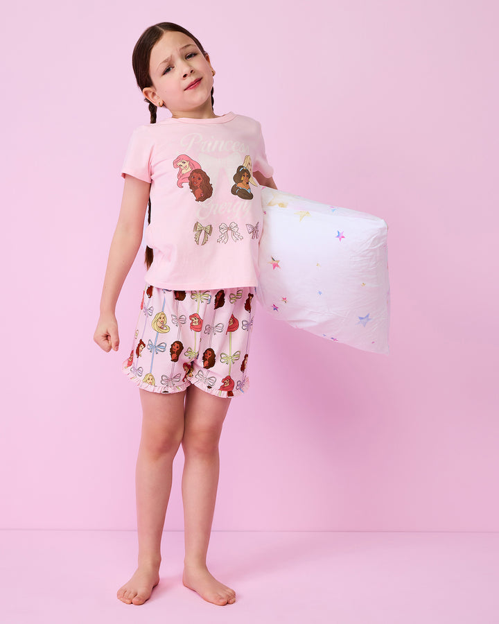 DISNEY PRINCESS PJ SET IN PINK BOW
