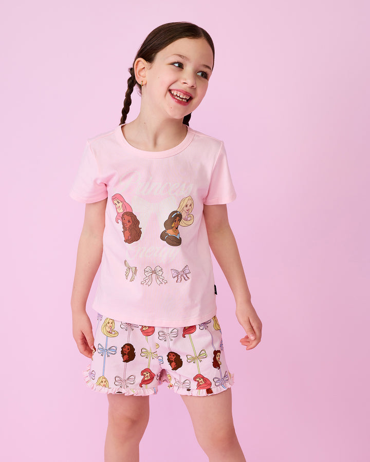 DISNEY PRINCESS PJ SET IN PINK BOW