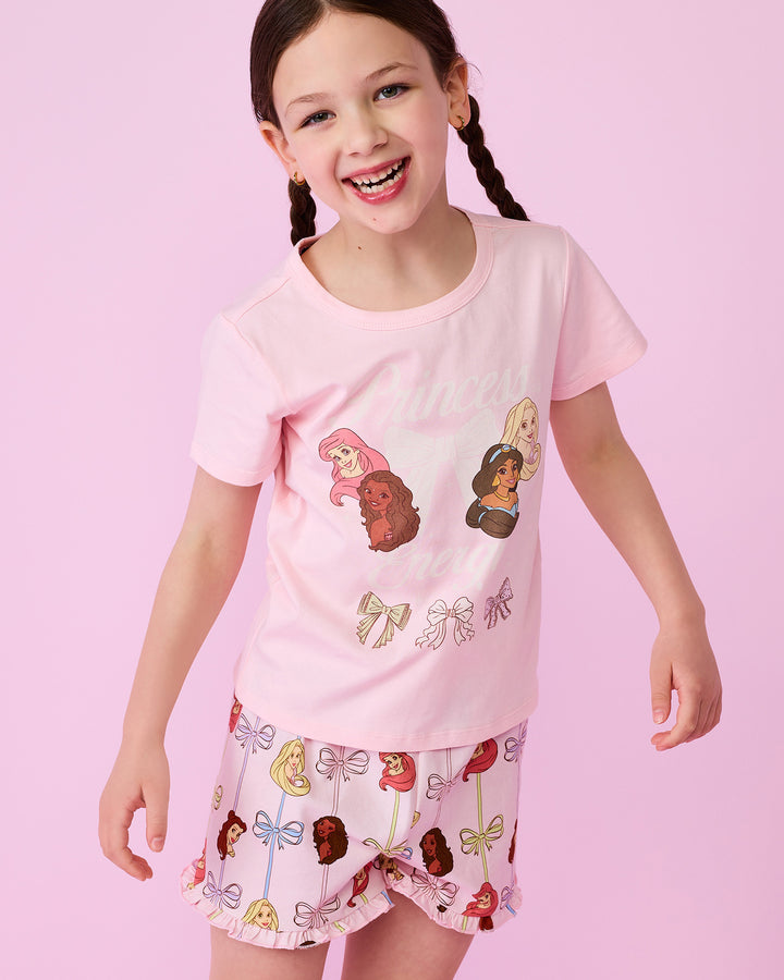 DISNEY PRINCESS PJ SET IN PINK BOW