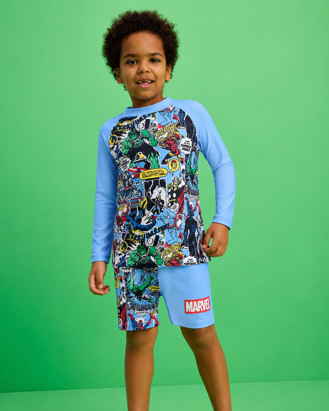 MARVEL RASHIE SET IN BLUE HAZE