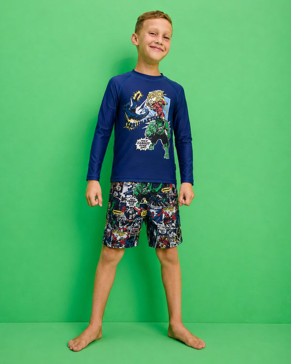 MARVEL RASHIE SET IN NAVY
