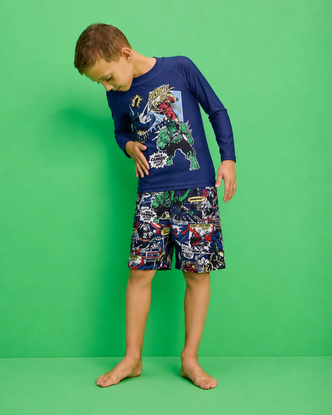 MARVEL RASHIE SET IN NAVY