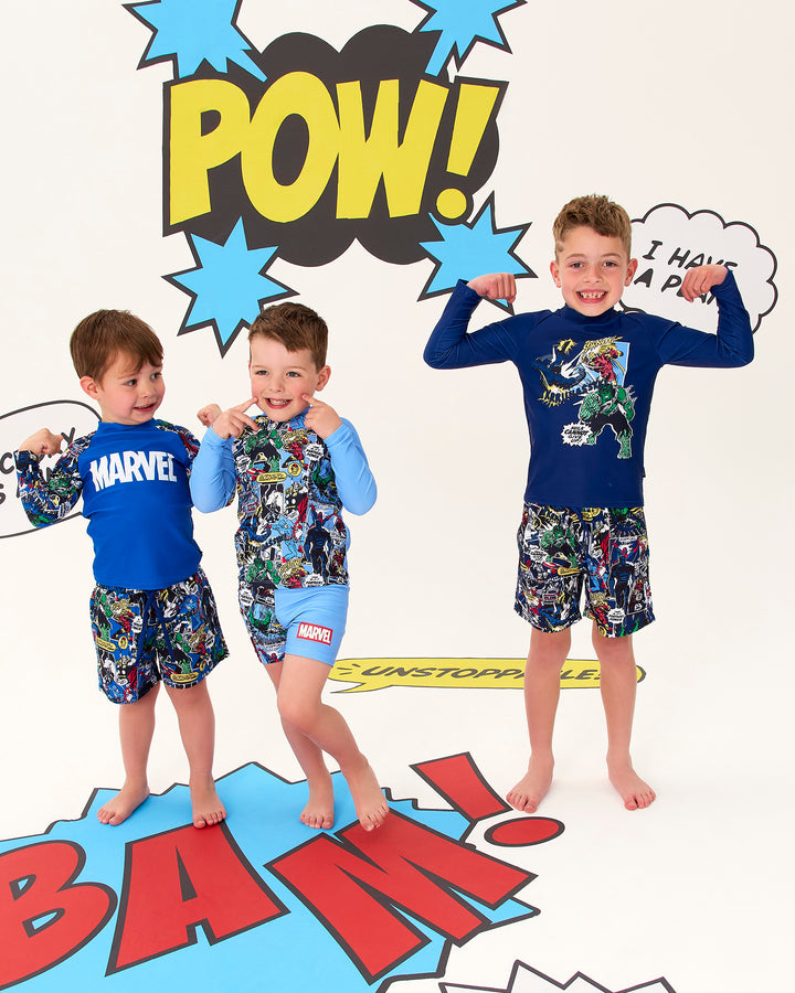 MARVEL RASHIE SET IN NAVY