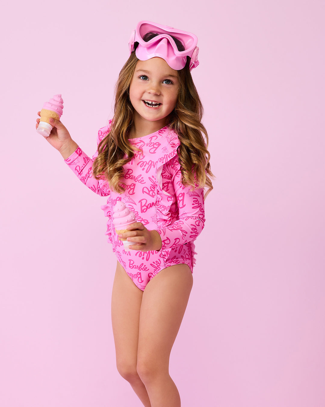 BARBIE SWIMSUIT IN MULTI PINK