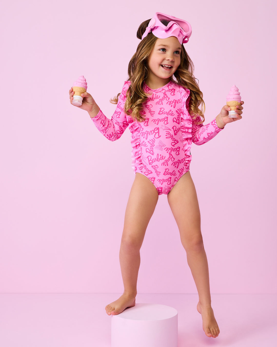 BARBIE SWIMSUIT IN MULTI PINK