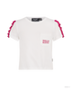 HELLO KITTY STICKERS SHORT SLEEVE RUFFLE T-SHIRT