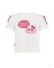 HELLO KITTY STICKERS SHORT SLEEVE RUFFLE T-SHIRT