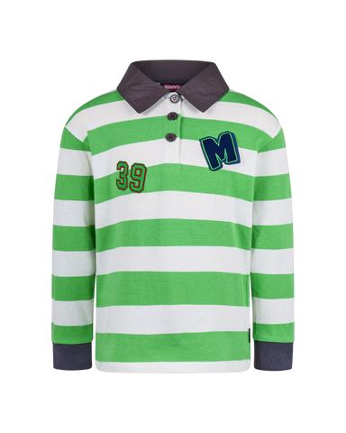 MARVEL HULK STRIPE LONG SLEEVE POLO