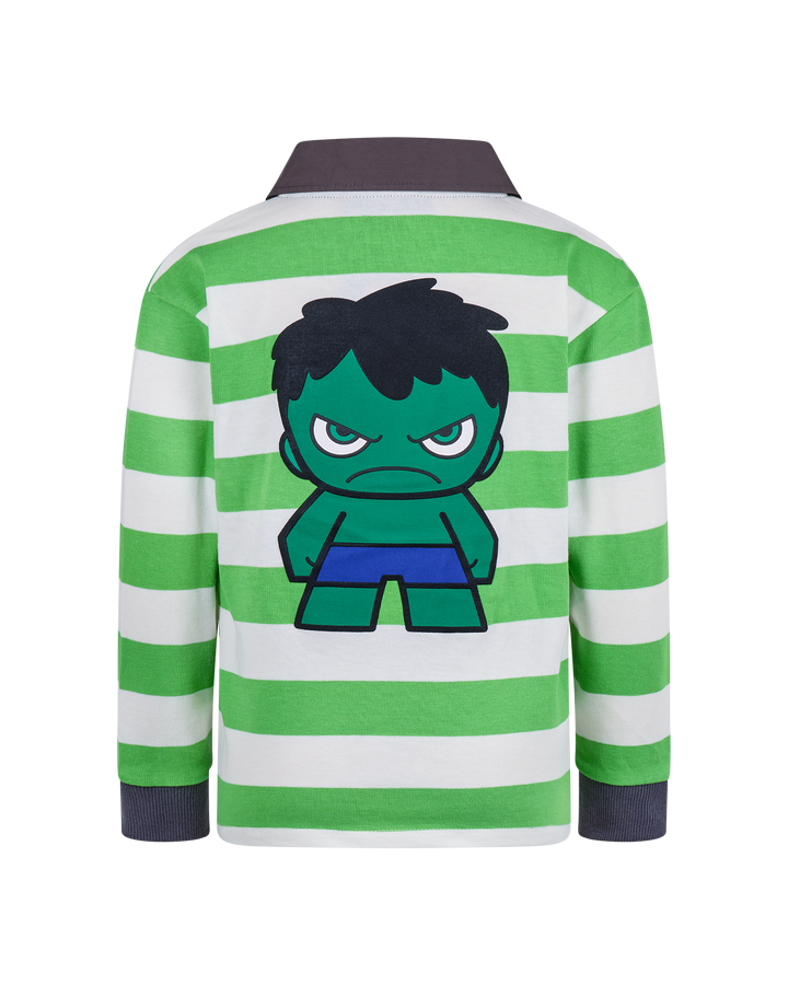 MARVEL HULK STRIPE LONG SLEEVE POLO