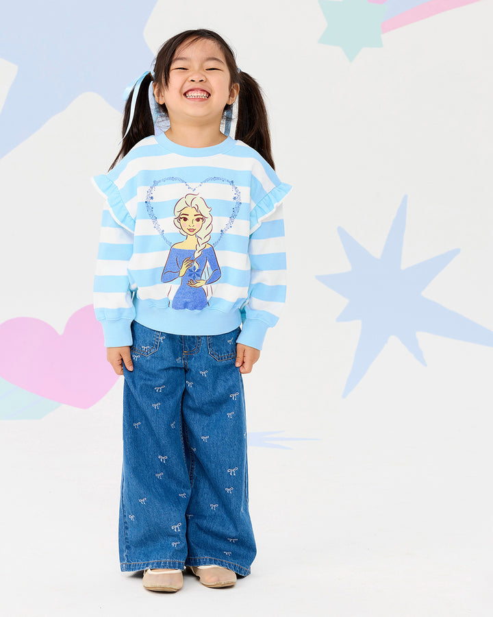 FROZEN ELSA STRIPE SWEATSHIRT
