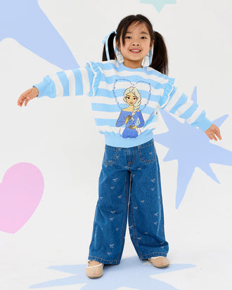 FROZEN ELSA STRIPE SWEATSHIRT