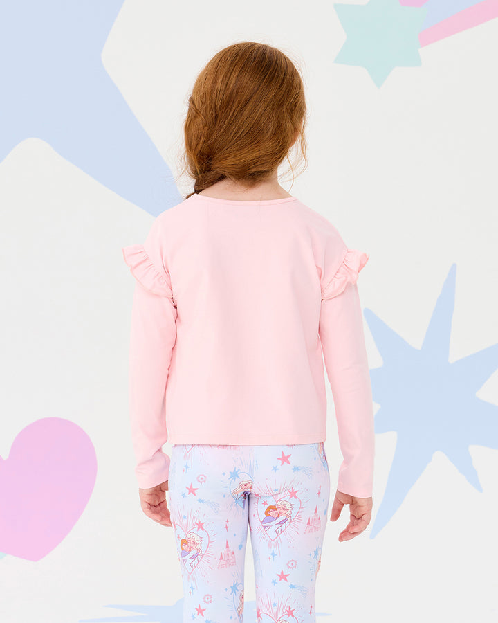 FROZEN ELSA &amp; ANNA FRILL LONG SLEEVE T-SHIRT