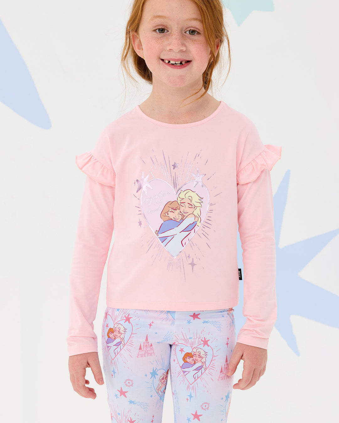 FROZEN ELSA & ANNA FRILL LONG SLEEVE T-SHIRT | Rock Your Baby