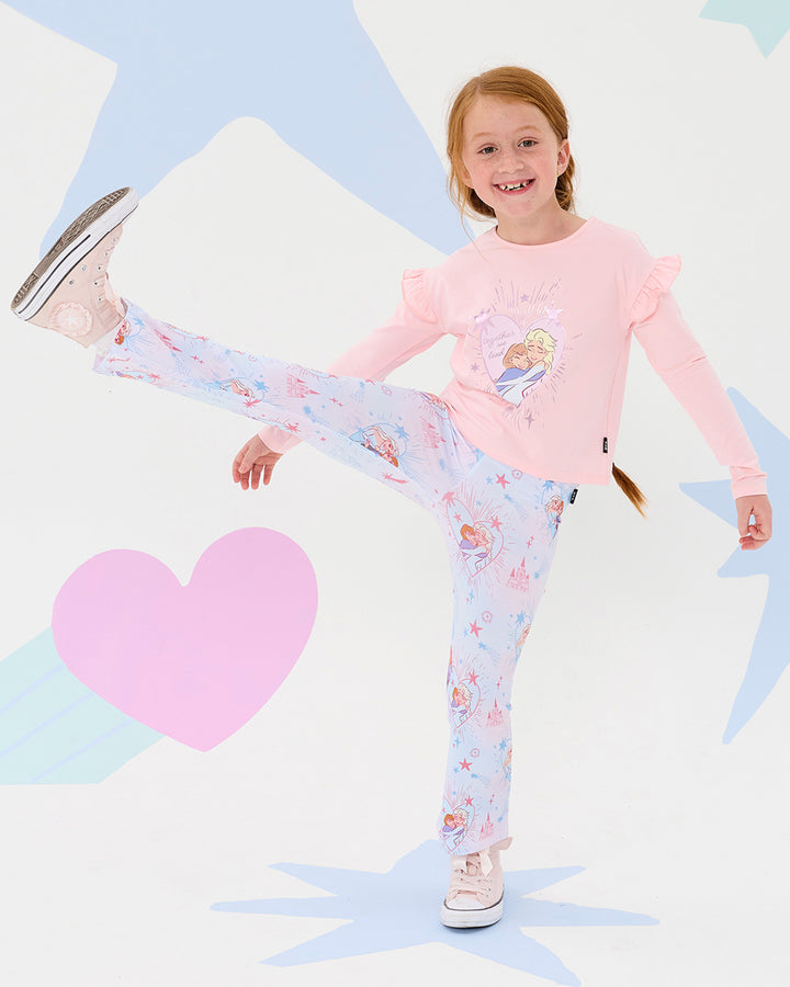 FROZEN ELSA &amp; ANNA FRILL LONG SLEEVE T-SHIRT