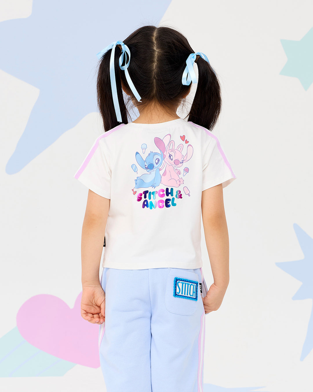 DISNEY STITCH & ANGEL POCKET SHORT SLEEVE T-SHIRT | Rock Your Baby