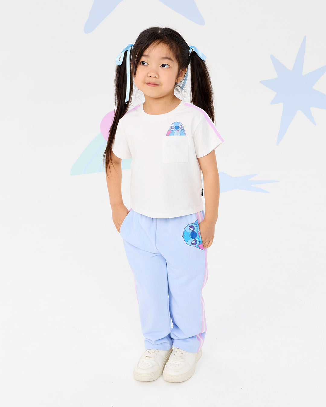 DISNEY STITCH &amp; ANGEL POCKET SHORT SLEEVE T-SHIRT