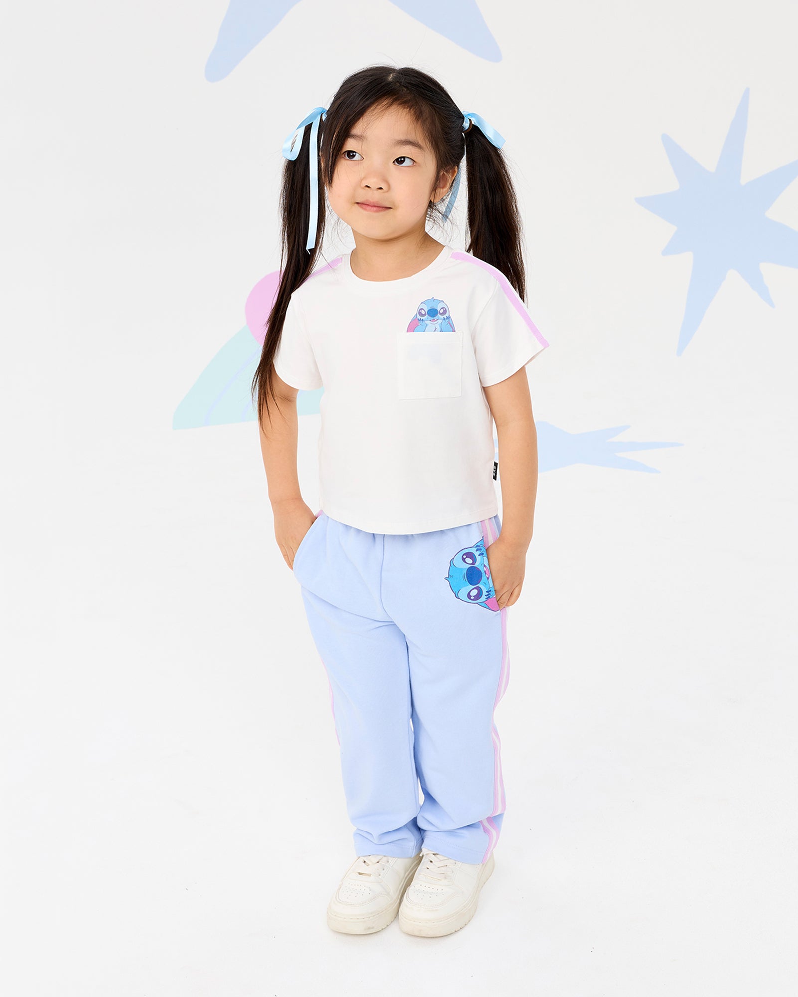 DISNEY STITCH & ANGEL POCKET SHORT SLEEVE T-SHIRT
