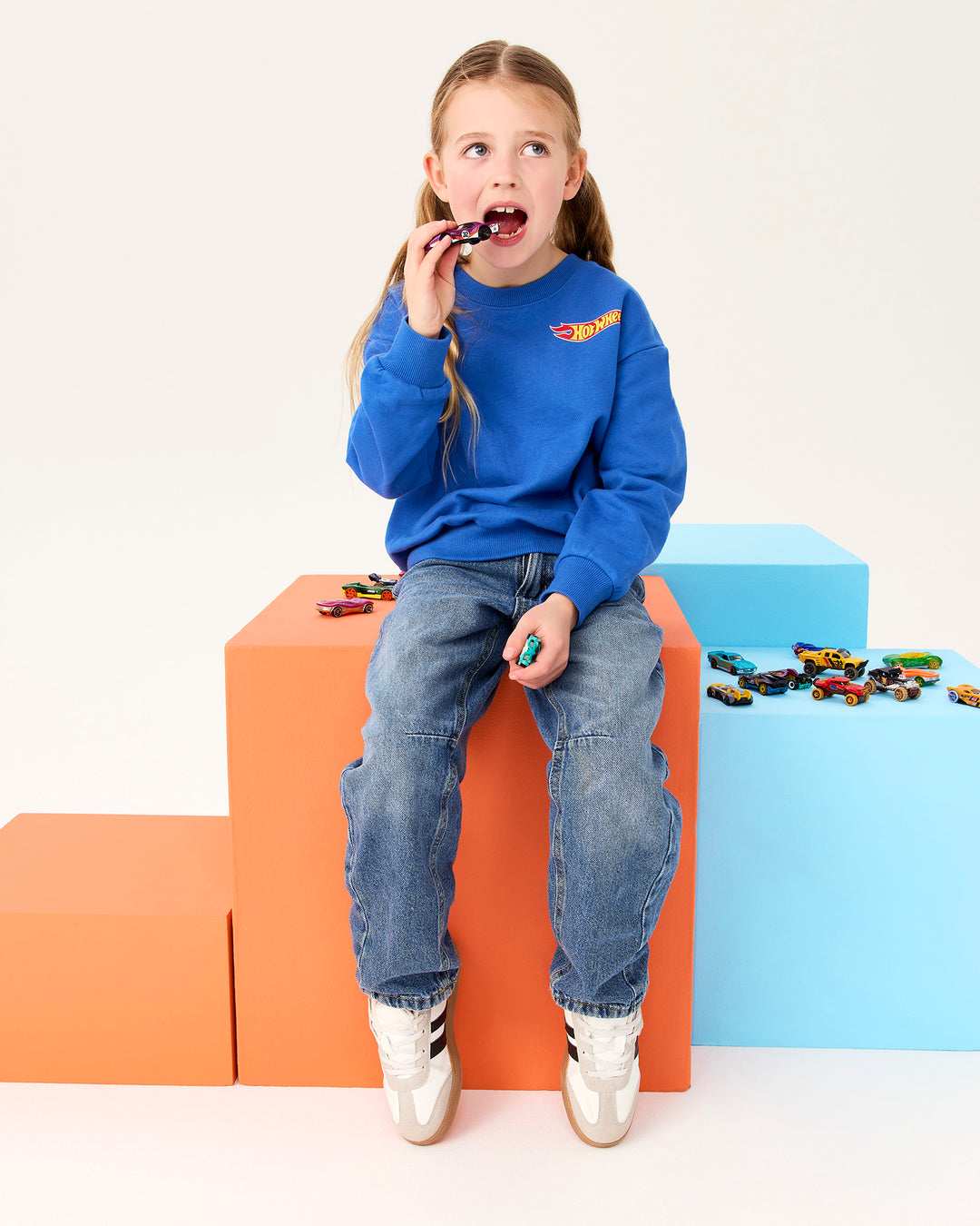 Hot Wheels Sweat in Blue - Rock Your Kid boys sweatshirt, view 4