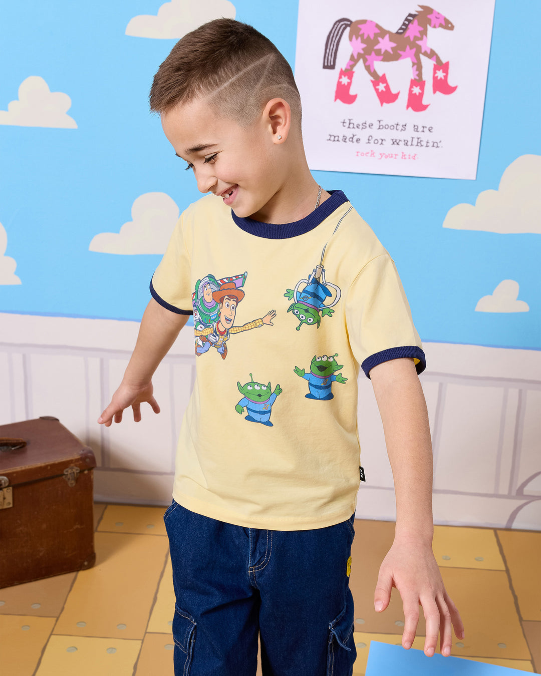TOY STORY RINGER TEE - BUTTER