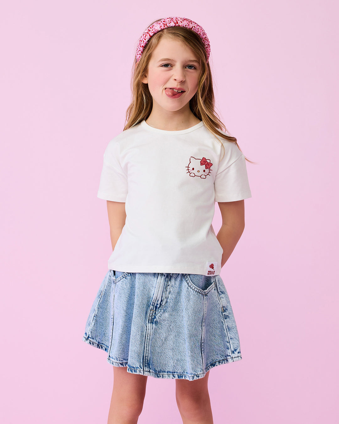 HELLO KITTY TEE IN WHITE