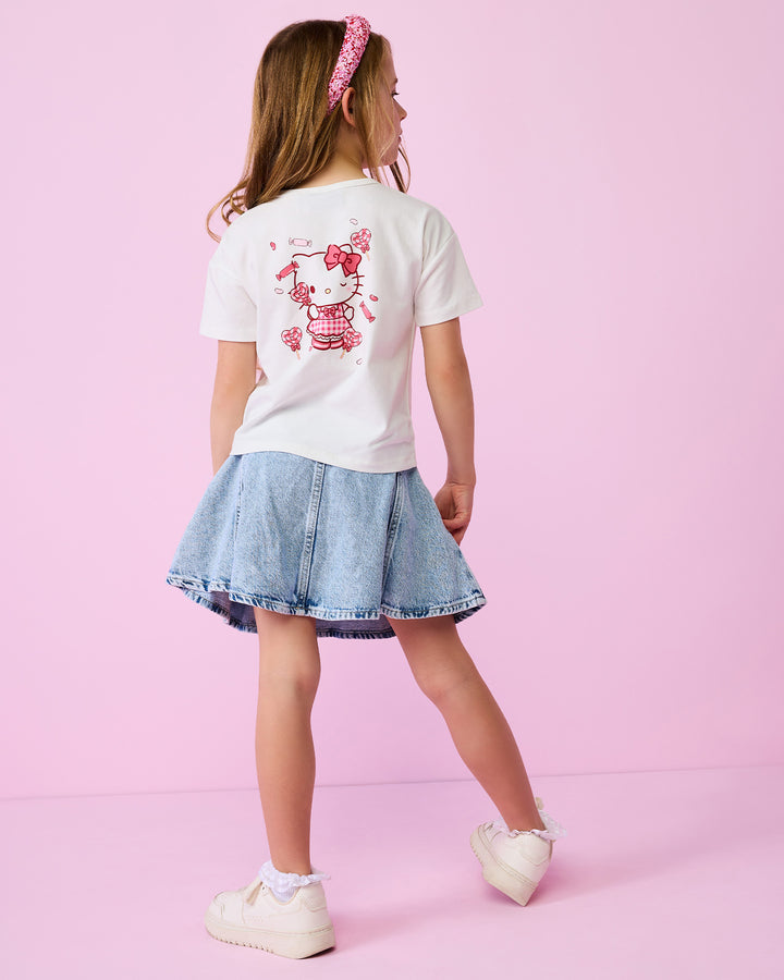 HELLO KITTY TEE IN WHITE