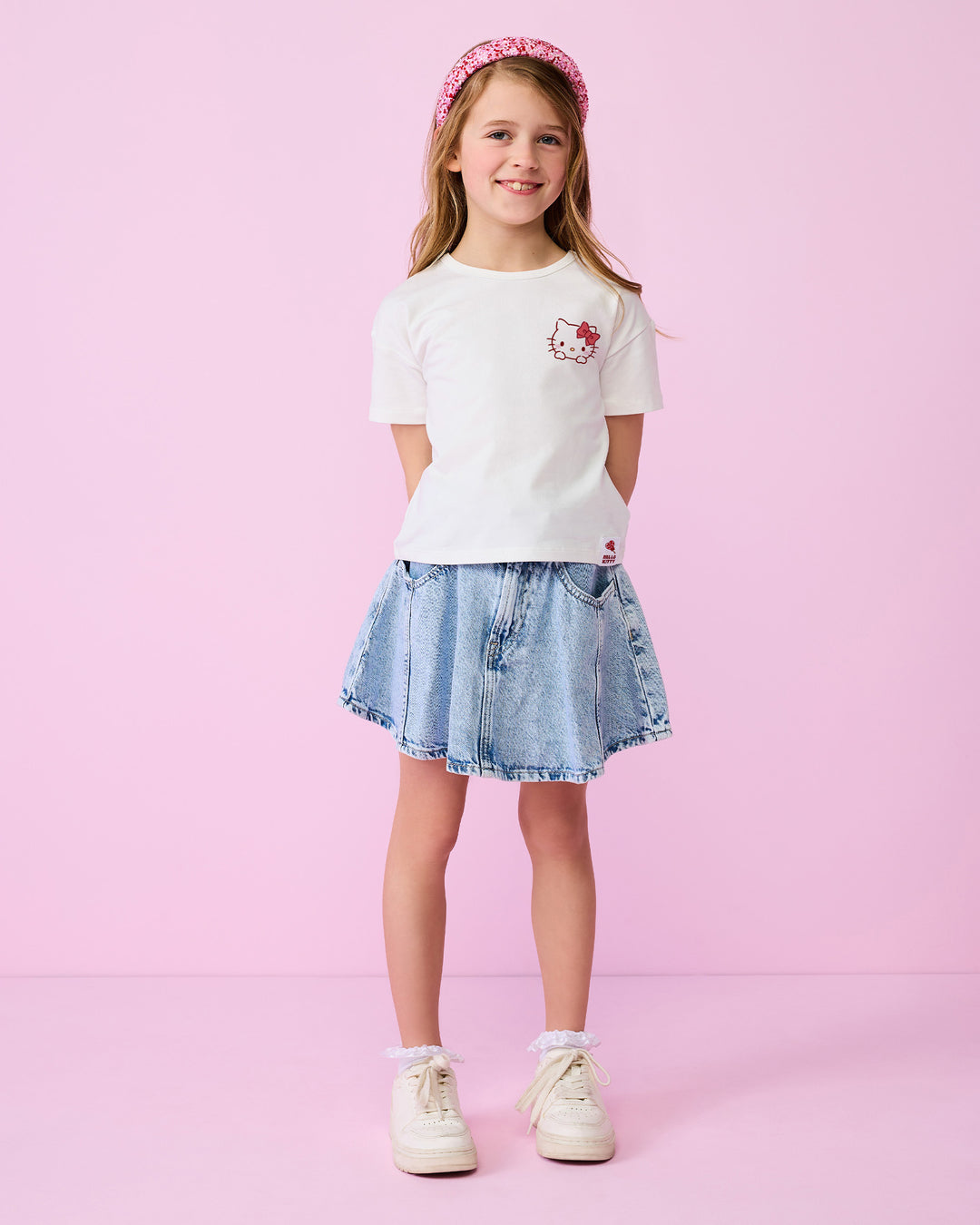 HELLO KITTY TEE IN WHITE
