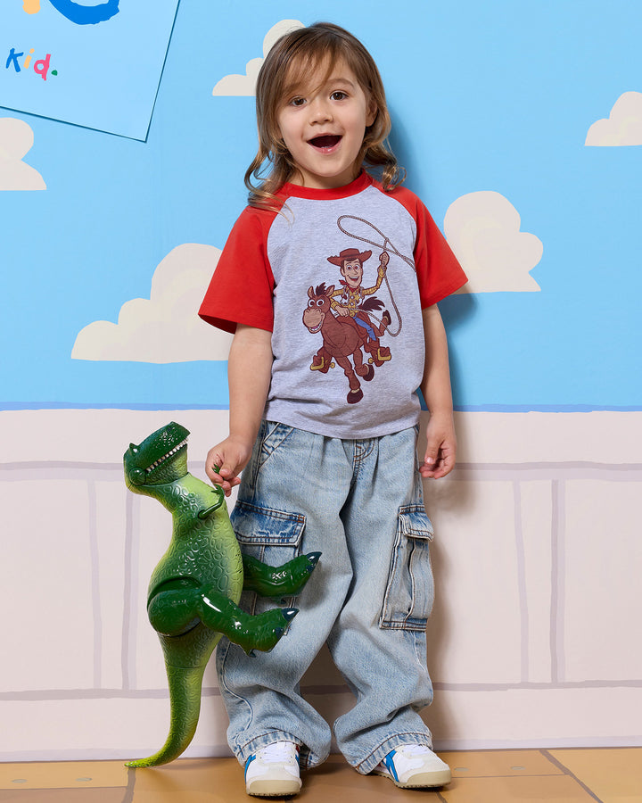 TOY STORY RAGLAN TEE - GREY MARLE | Rock Your Baby