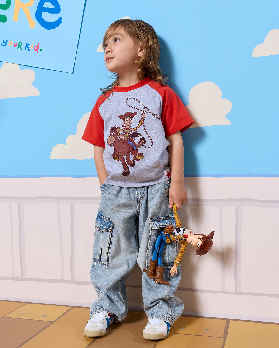 TOY STORY RAGLAN TEE - GREY MARLE