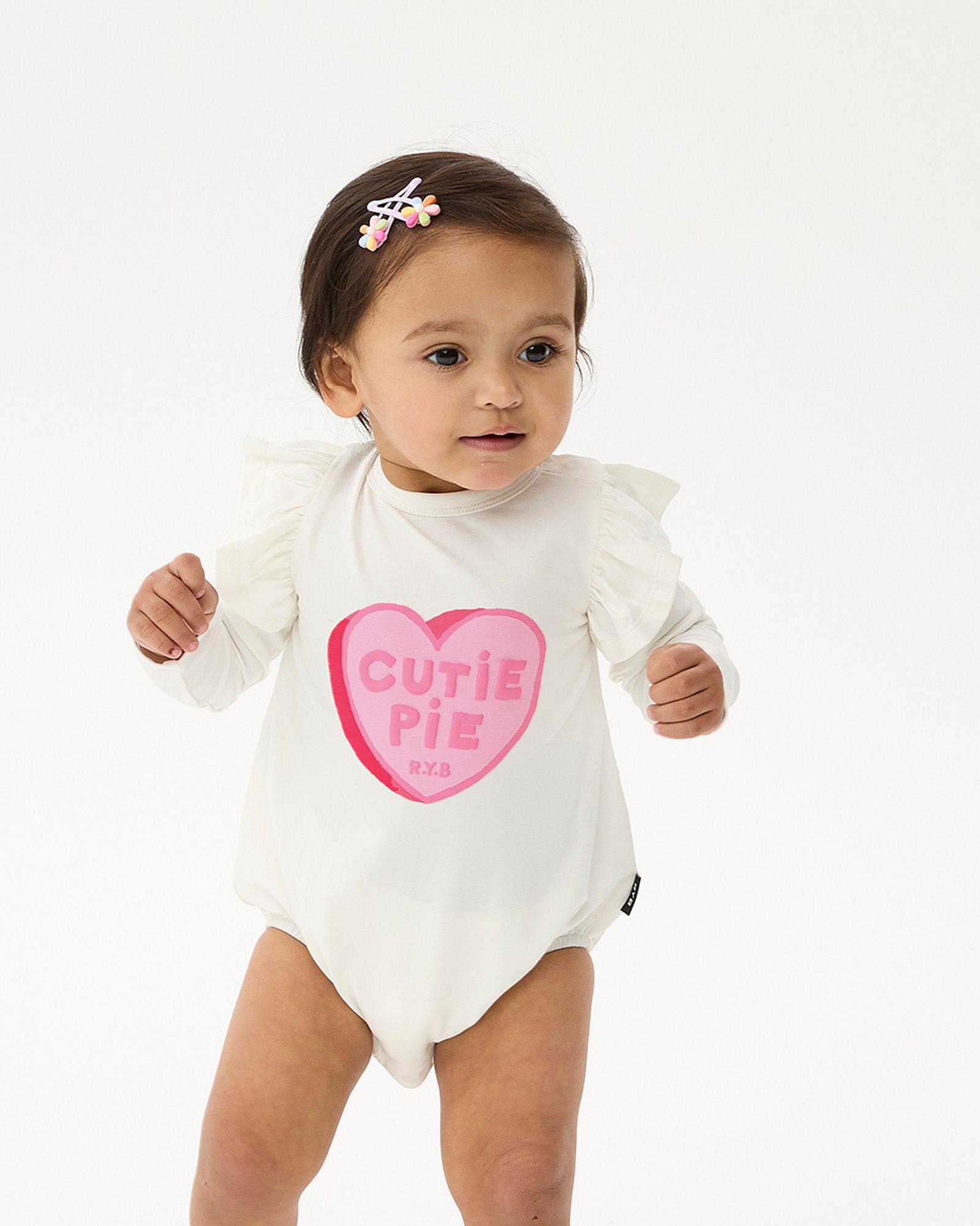 CUTIE PIE LONG SLEEVE FRILL BUBBLE BODYSUIT