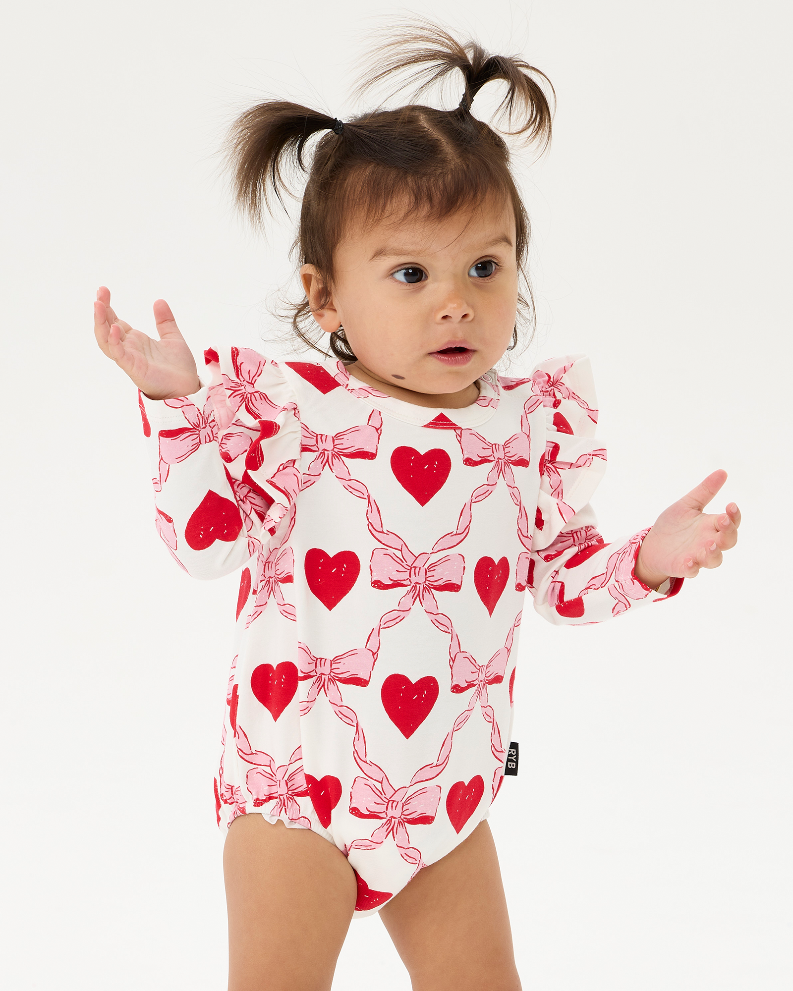 WILD AT HEART LONG SLEEVE FRILL BUBBLE BODYSUIT