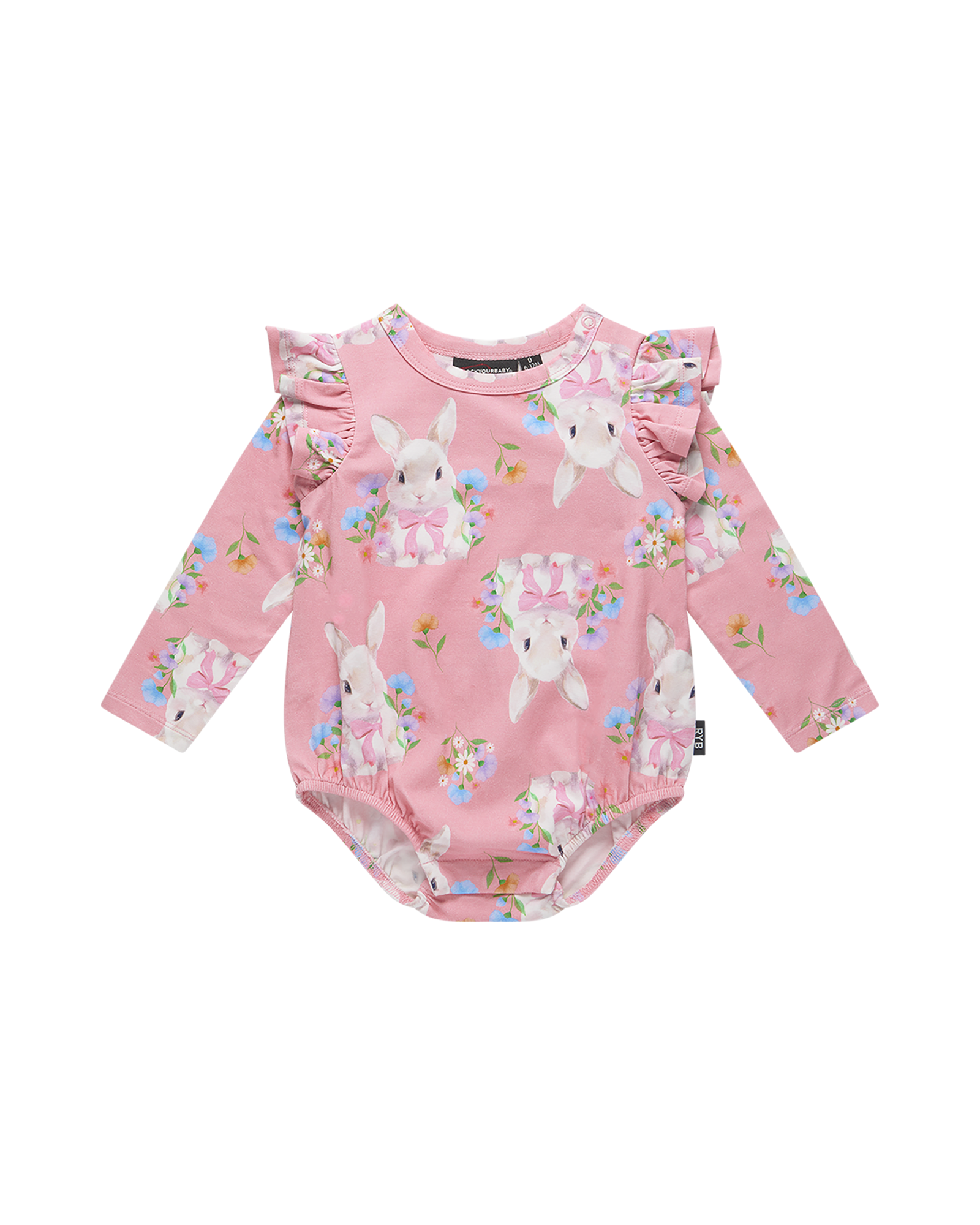 HUNNY BUNNY LONG SLEEVE FRILL BUBBLE BODYSUIT