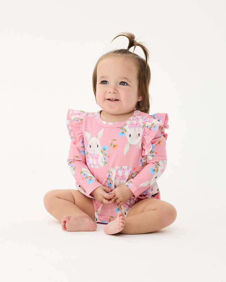 HUNNY BUNNY LONG SLEEVE FRILL BUBBLE BODYSUIT