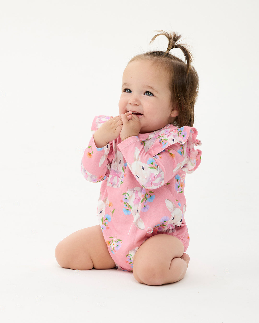 HUNNY BUNNY LONG SLEEVE FRILL BUBBLE BODYSUIT