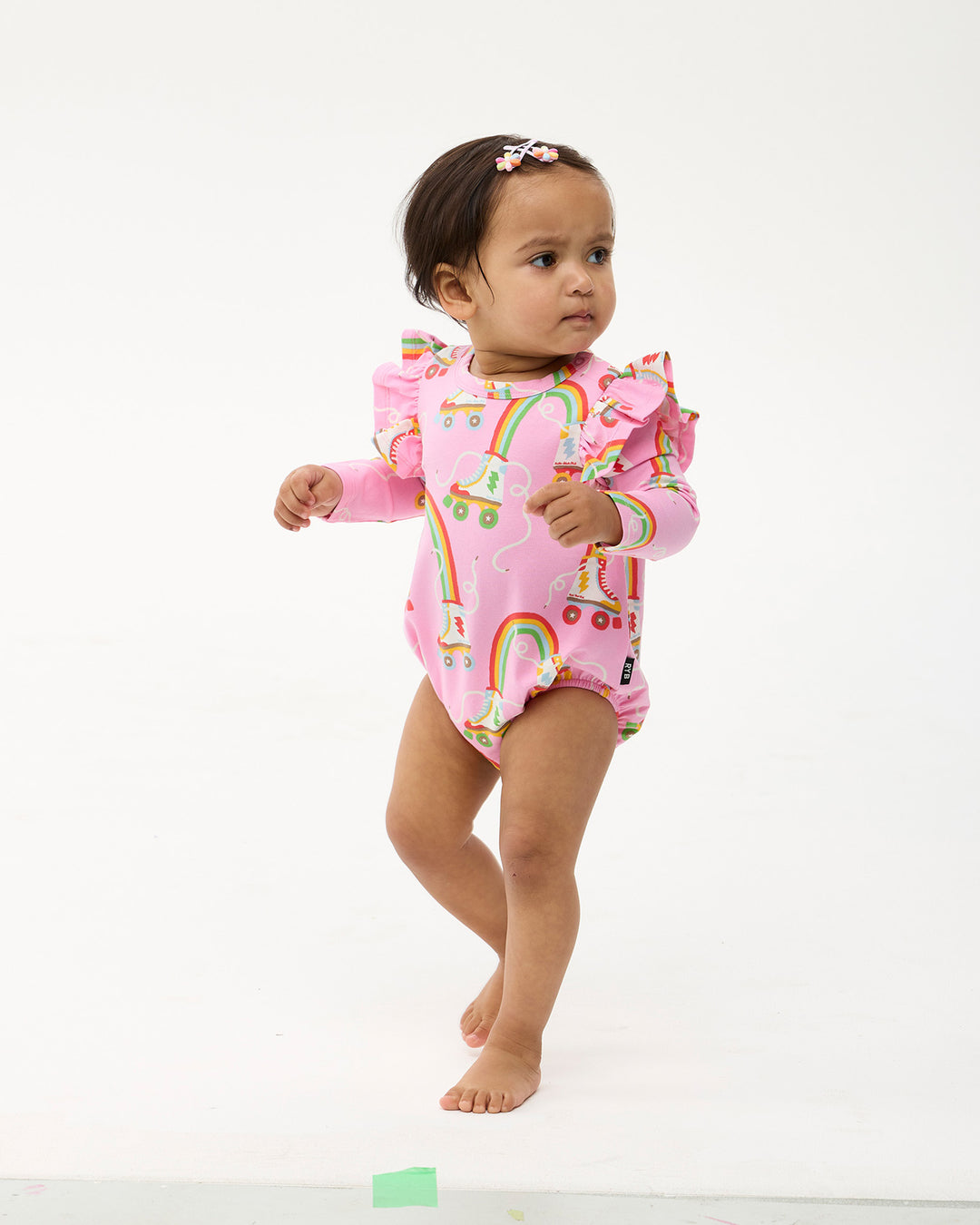 LET THE GOOD TIME ROLL LONG SLEEVE FRILL BUBBLE BODYSUIT