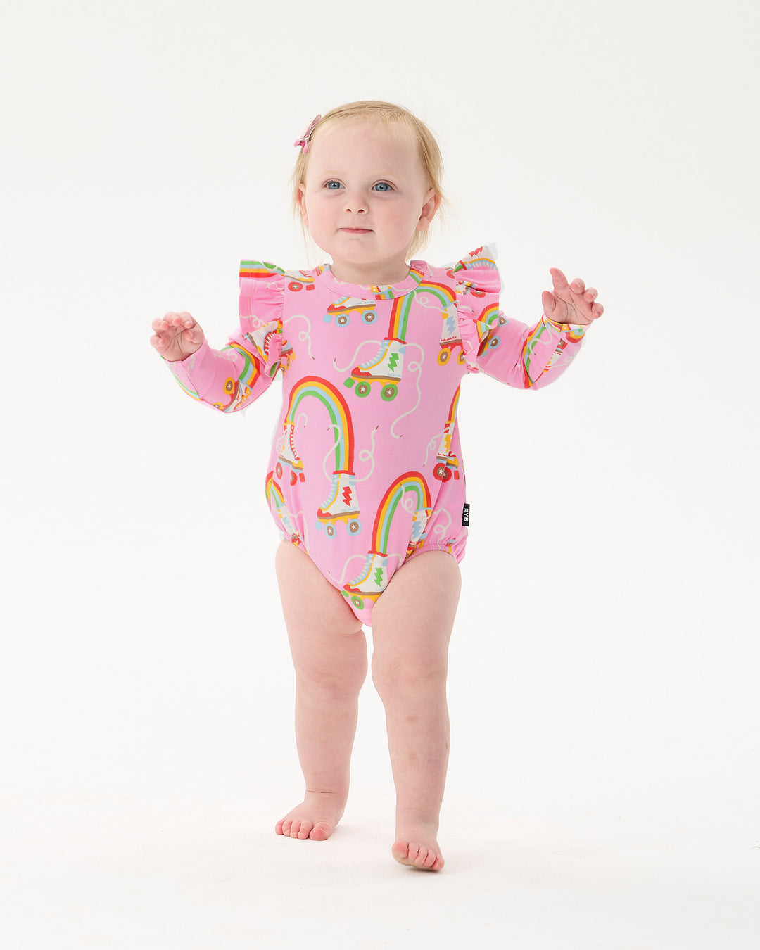 LET THE GOOD TIME ROLL LONG SLEEVE FRILL BUBBLE BODYSUIT