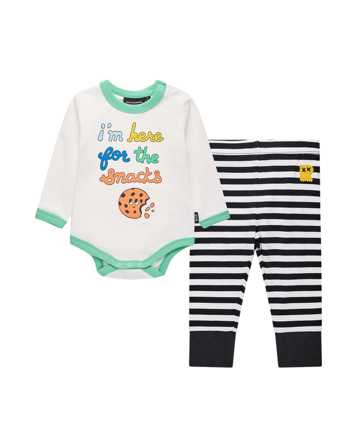 HERE FOR THE SNACKS BODYSUIT &amp; LEGGING SET