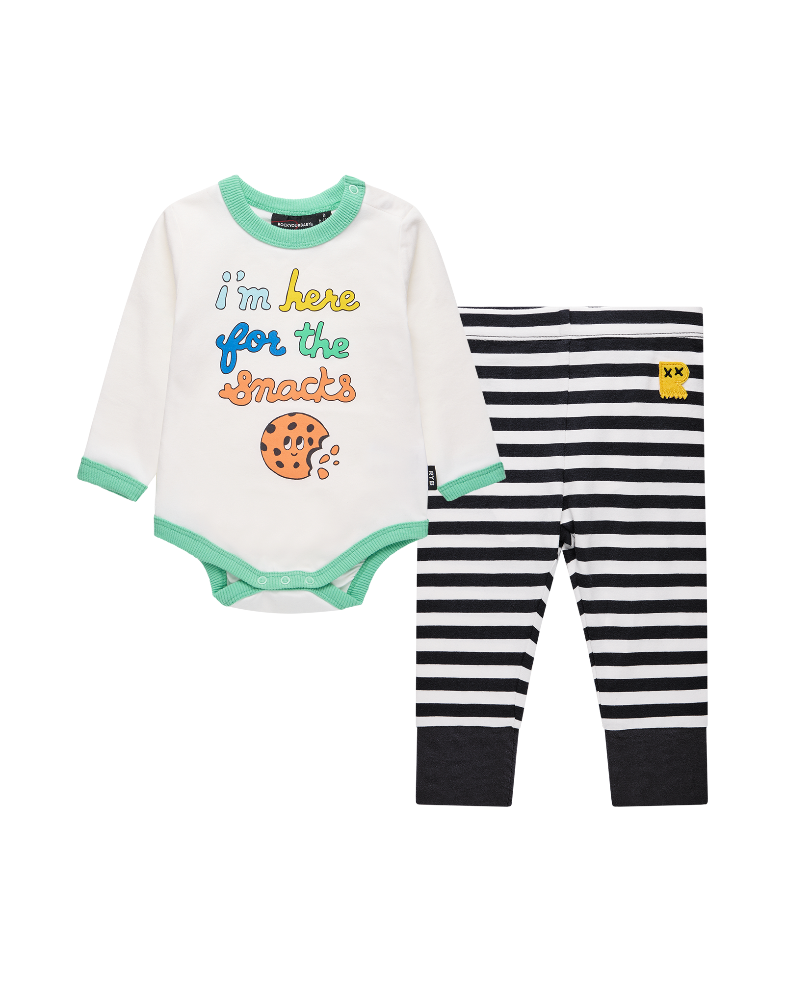 HERE FOR THE SNACKS BODYSUIT & LEGGING SET