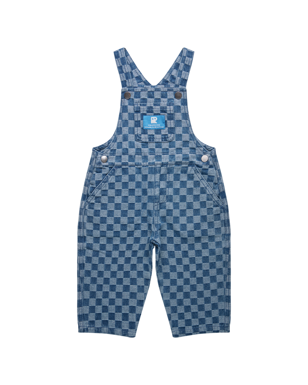 CHECKERBOARD ALFRED DENIM OVERALLS
