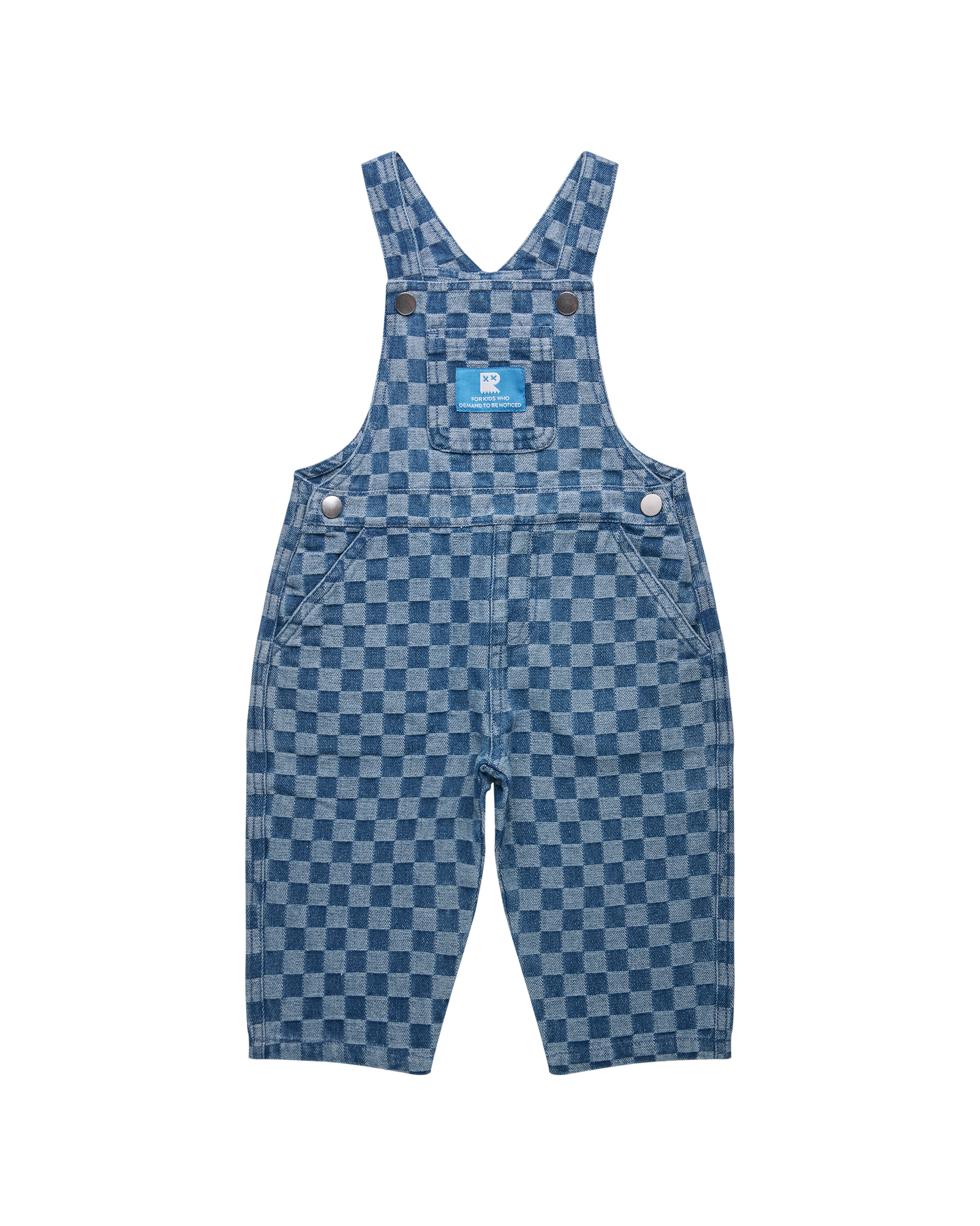 CHECKERBOARD ALFRED DENIM OVERALLS