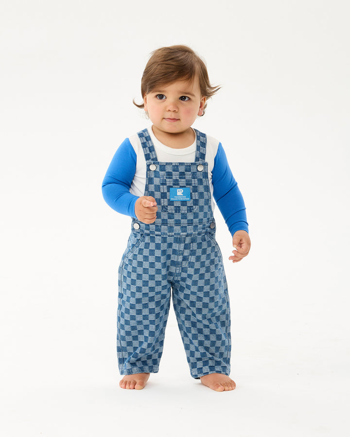 CHECKERBOARD ALFRED DENIM OVERALLS