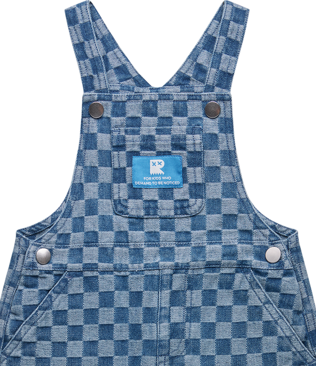 CHECKERBOARD ALFRED DENIM OVERALLS