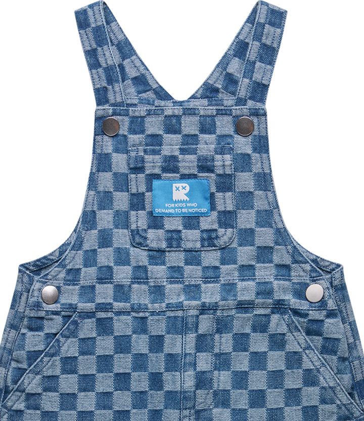 CHECKERBOARD ALFRED DENIM OVERALLS