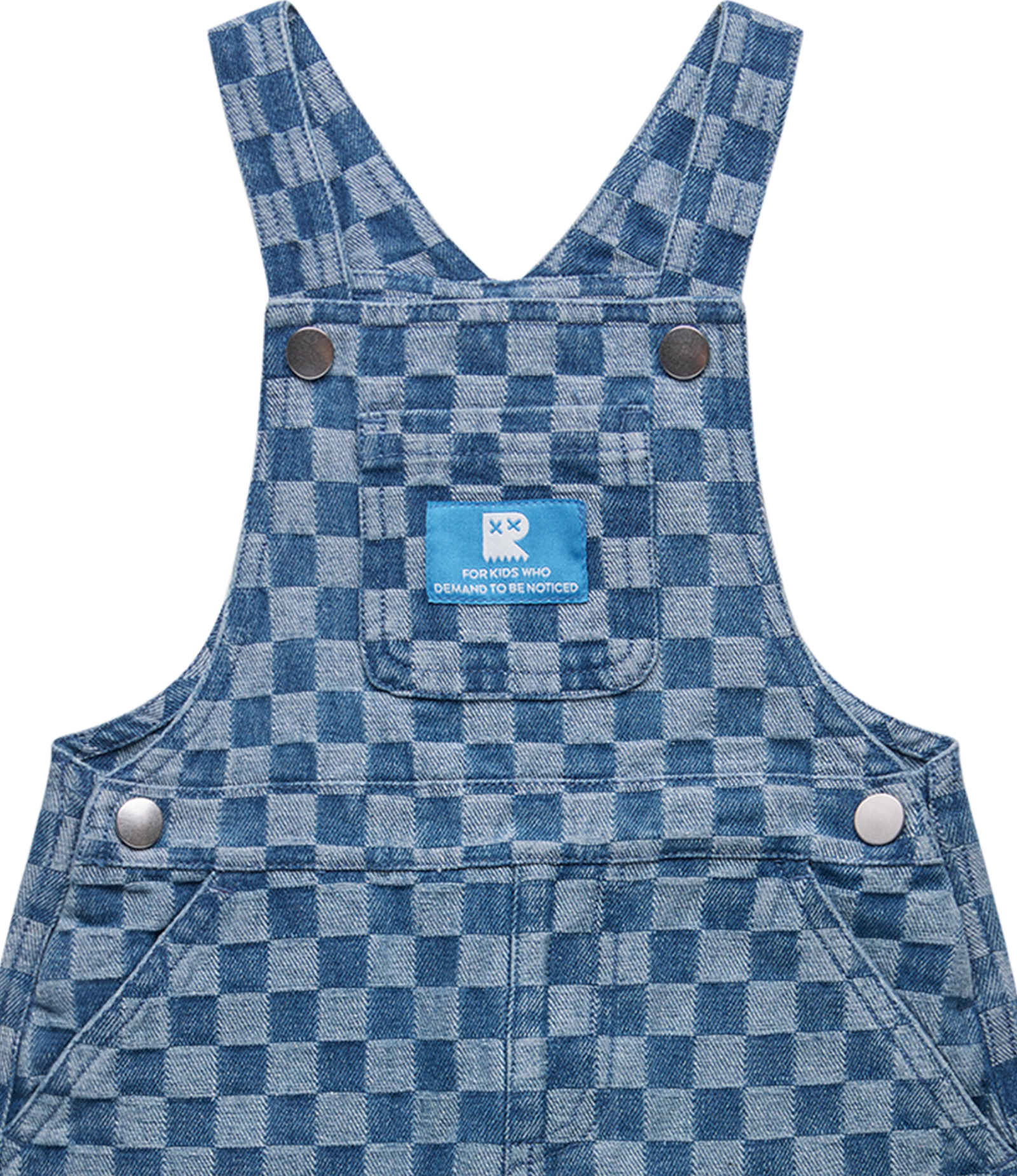 CHECKERBOARD ALFRED DENIM OVERALLS