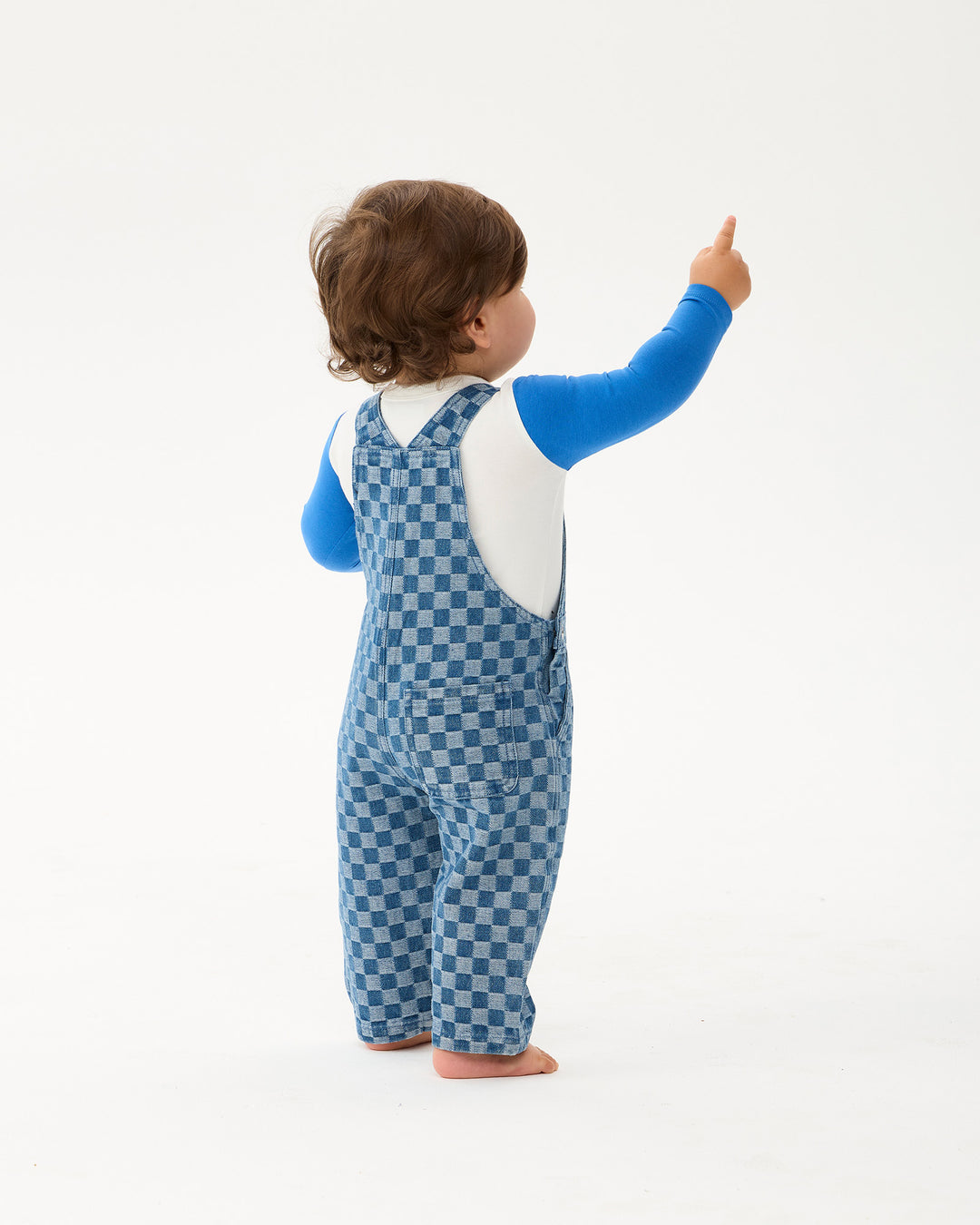 CHECKERBOARD ALFRED DENIM OVERALLS