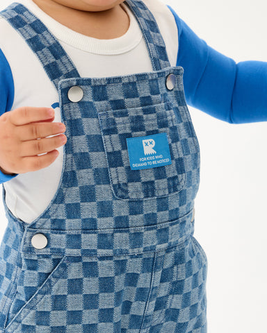 CHECKERBOARD ALFRED DENIM OVERALLS
