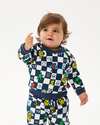 FAR OUT CHECK BABY ALEXANDER SWEATER