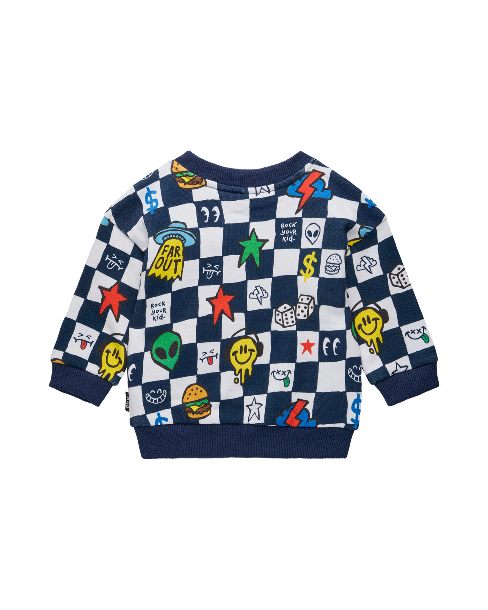 FAR OUT CHECK BABY ALEXANDER SWEATER