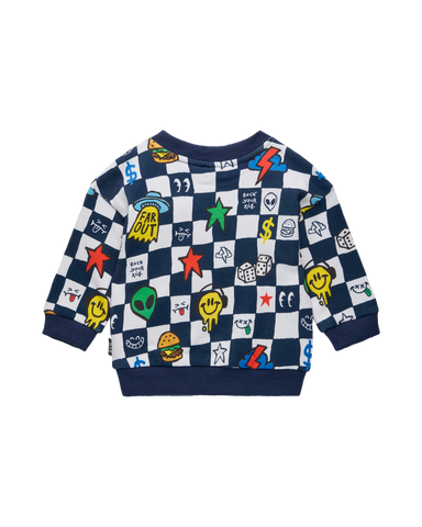 FAR OUT CHECK BABY ALEXANDER SWEATER