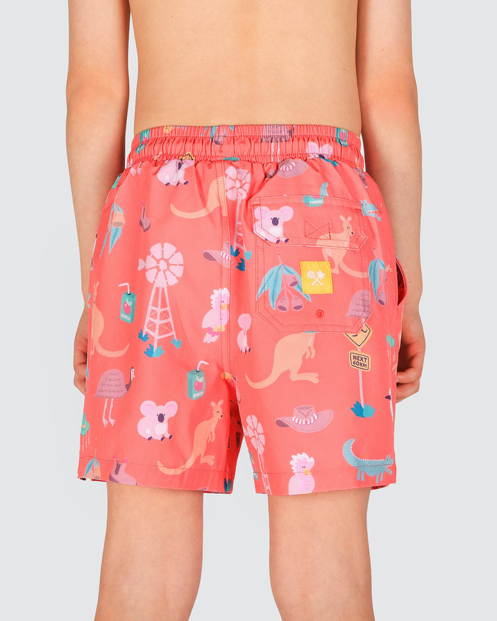 Outback Jack Boys Swim Shorts in Rust